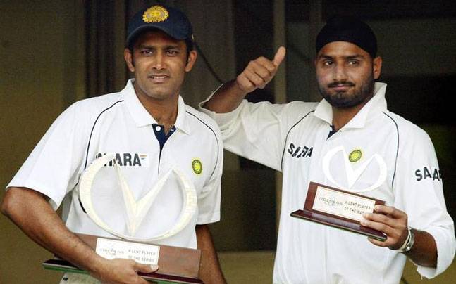 Anil Kumble and Har Bhajan Singh